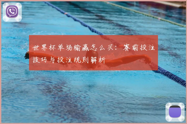世界杯单场输赢怎么买:赛前投注技巧与投注规则解析